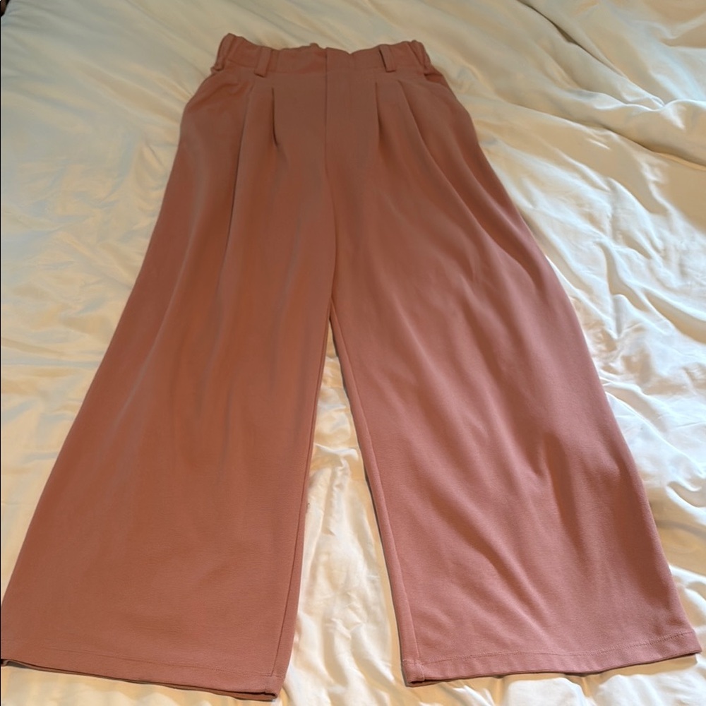 HALARA Pink Wide Leg Jumpsuit with Flowing Silhouette